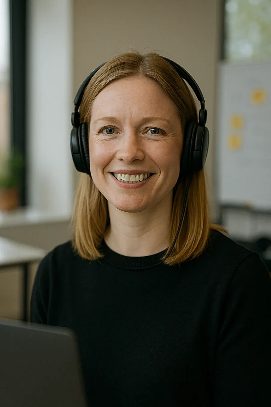 Portræt af Sigrid, kundeservice i AgentFlow